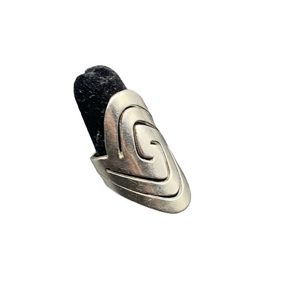 Vintage Sterling silver 925 stamped knuckle spiral ring - Picture 3 of 9